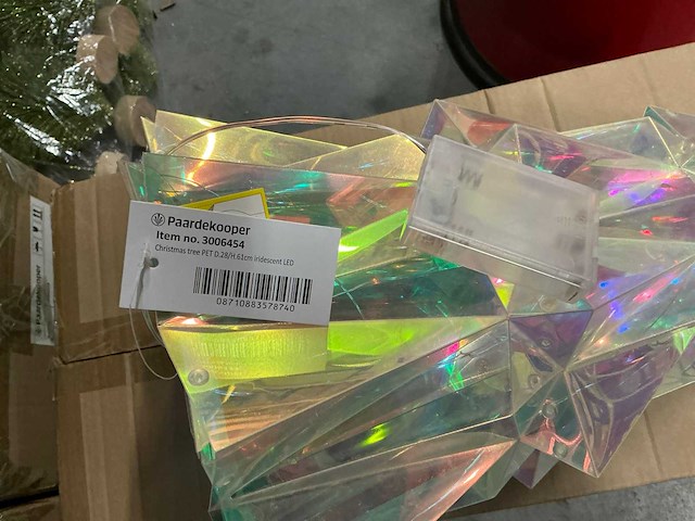 Partij christmas tree pet d28/h61cm iridescent led (8x) - afbeelding 2 van  4