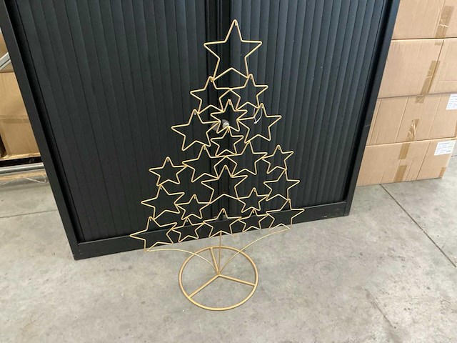 Partij christmas tree ster for christmasballs metal h95cm gold (48x) - afbeelding 1 van  4
