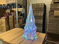 Partij christmas trees pet d43/h90cm iridescent led (6x) - afbeelding 1 van  4