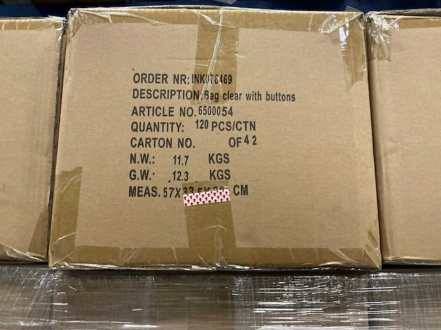 Partij clear bags with buttons (voor bloemen) (5040x) - afbeelding 6 van  7