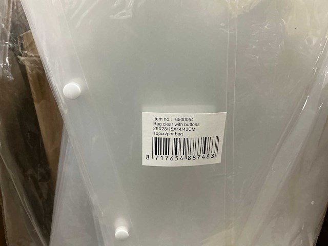 Partij clear bags with buttons (voor bloemen) (780x) - afbeelding 5 van  6