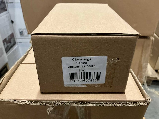 Partij clove rings 19mm 1kg per doos (90x) - afbeelding 1 van  2