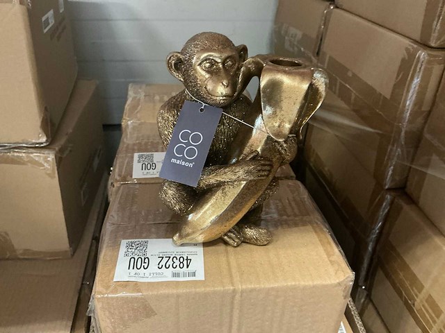 Partij coco maison banana candle holder h15cm (34x) - afbeelding 1 van  5
