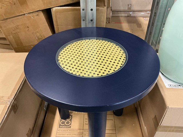 Partij coco maison billy side table h48,5xd45cm blue (7x) - afbeelding 2 van  3
