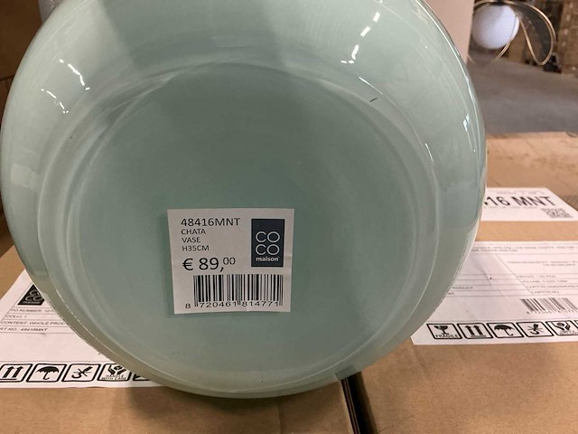 Partij coco maison chata vase h35cm mint (13x) - afbeelding 3 van  5
