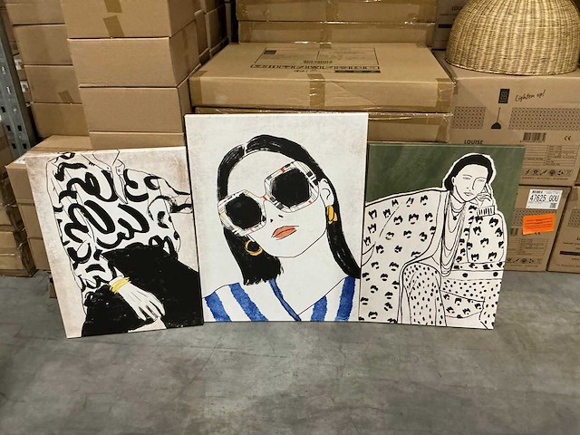 Partij coco maison fashionista set of 3 prints 60x80cm (25 sets) - afbeelding 1 van  5
