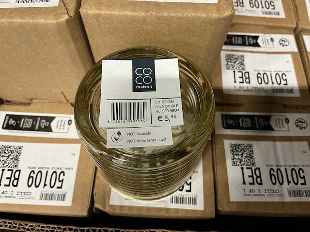 Partij coco maison lola candle holder h8cm (149x) - afbeelding 3 van  5