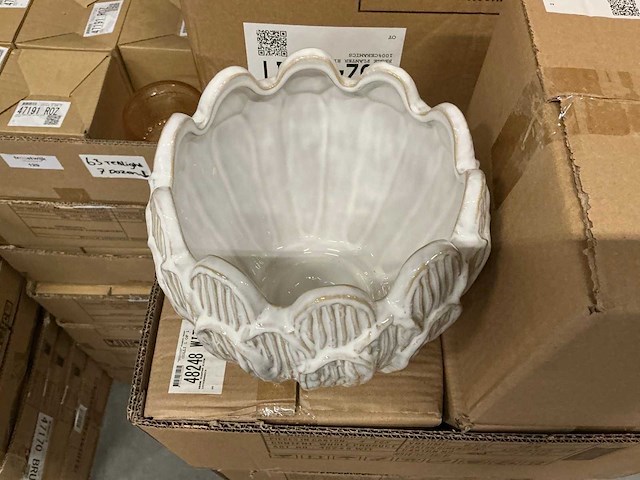 Partij coco maison regge planter h18cm wit (20x) - afbeelding 2 van  3
