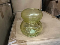 Partij coco maison runa vase h13,5cm geel (86x) - afbeelding 1 van  5