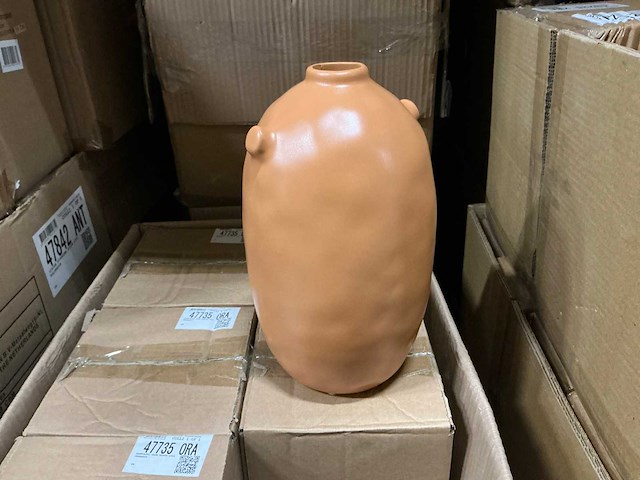 Partij coco maison santorini vase h28cm orange (36x) - afbeelding 1 van  3
