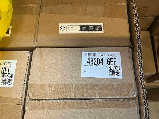 Partij coco maison selma vase h14cm geel (73x) - afbeelding 5 van  5