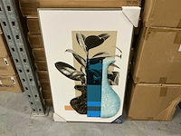 Partij coco maison seventies blue painting 50x80cm 70% mdf, 30% polystyrene (13x) - afbeelding 1 van  7