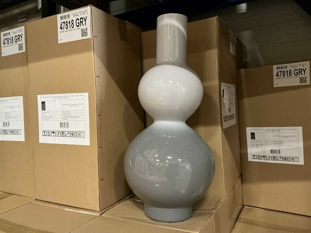 Partij coco maison stormy vase h56cm grey (21x) - afbeelding 1 van  4