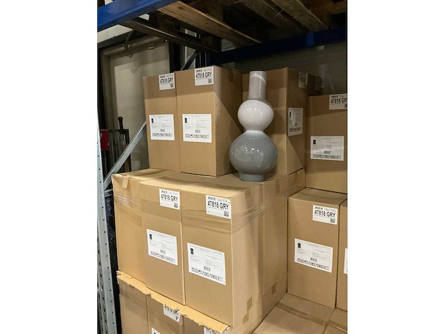 Partij coco maison stormy vase h56cm grey (21x) - afbeelding 3 van  4