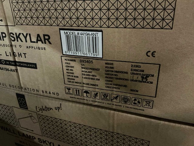 Partij coco maison wall lamp skylar (10x) - afbeelding 3 van  3