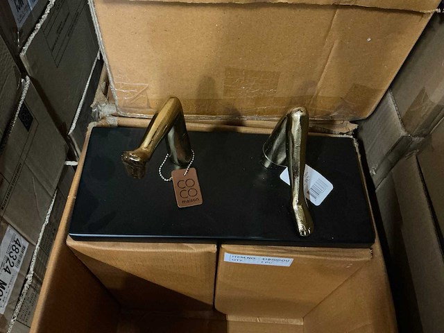 Partij coco maison wall rack feet 35cm goud (27x) - afbeelding 1 van  4