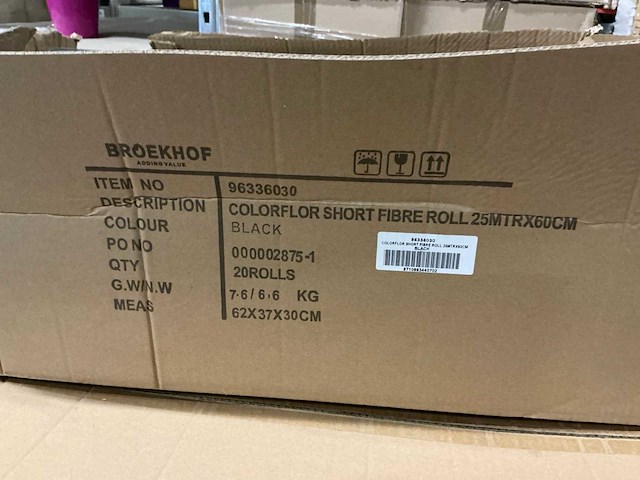 Partij colorflor short fibre roll 25mtrx60cm black (140x) - afbeelding 3 van  3