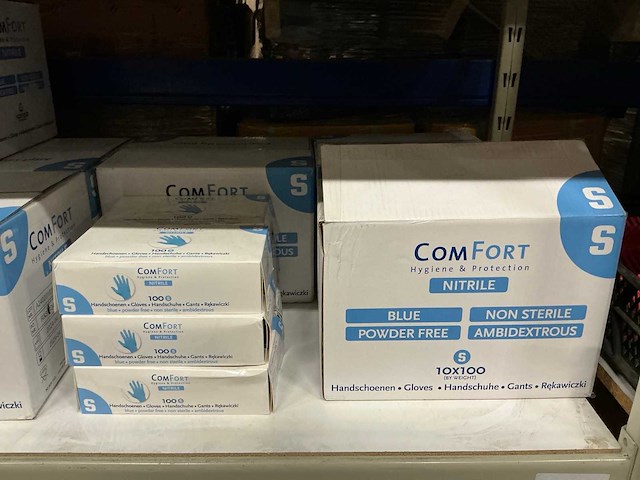 Partij comfort nitrile handschoenen s&m 100pcs per box (86x) - afbeelding 3 van  3