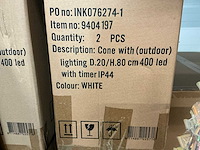 Partij cone with (outdoor) lighting d20/h80cm 400 led with timer ip44 (28x) - afbeelding 7 van  7