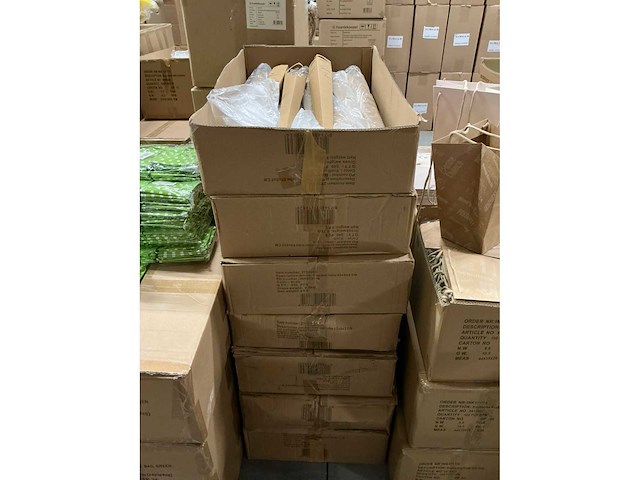 Partij conical tubes heart kraft 65x6x2cm (1520x) - afbeelding 2 van  6