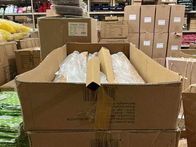 Partij conical tubes heart kraft 65x6x2cm (1520x) - afbeelding 4 van  6