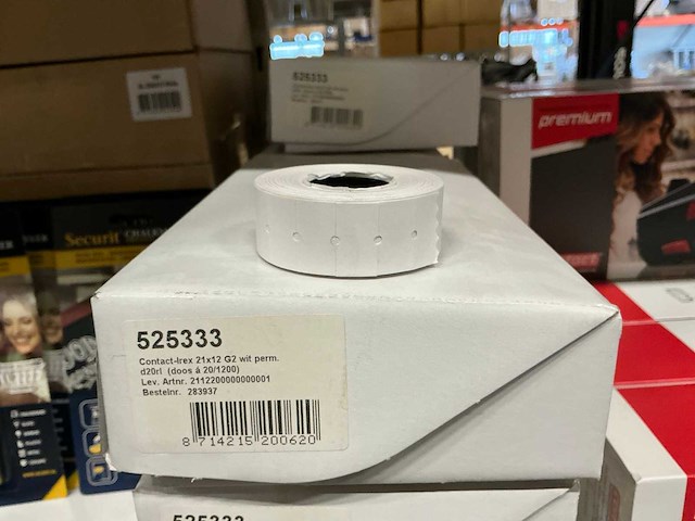 Partij contract-irex 21x12 g2 wit perm. (180x) - afbeelding 1 van  3