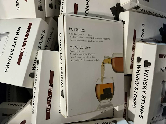 Partij cooling cube whisky stones 9/set (80 sets) - afbeelding 2 van  3