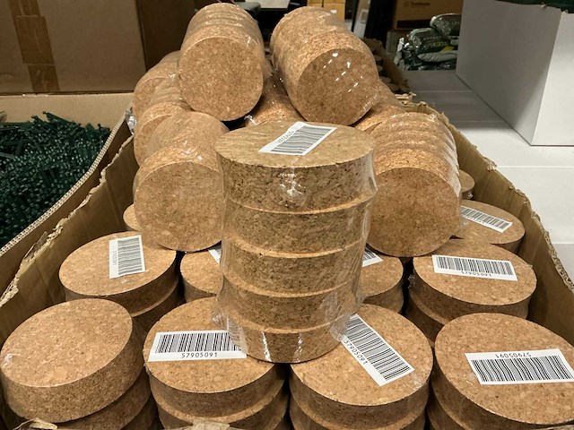 Partij cork caps ø10,5xh3cm (150x) - afbeelding 1 van  5