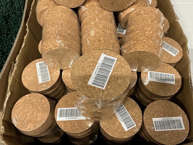 Partij cork caps ø10,5xh3cm (150x) - afbeelding 2 van  5