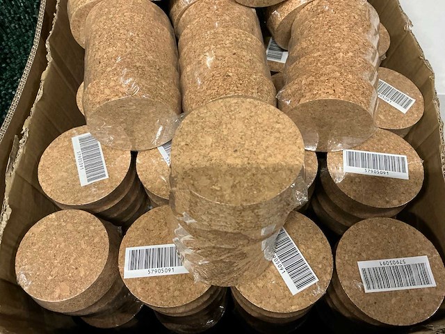 Partij cork caps ø10,5xh3cm (150x) - afbeelding 3 van  5