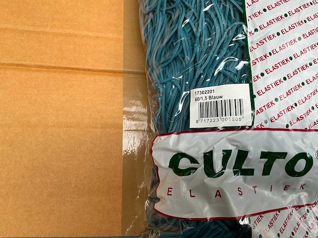 Partij culto elastieken 60/1,5 blauw 1kg per zak (280x) - afbeelding 1 van  5