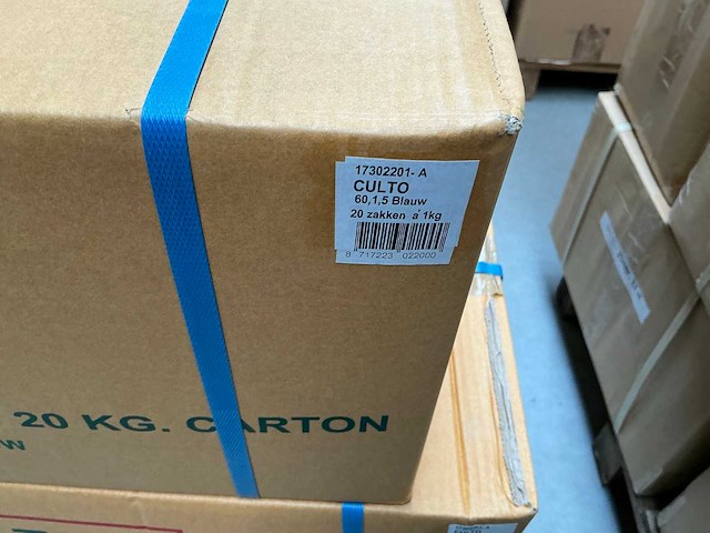 Partij culto elastieken 60/1,5 blauw 1kg per zak (280x) - afbeelding 4 van  5