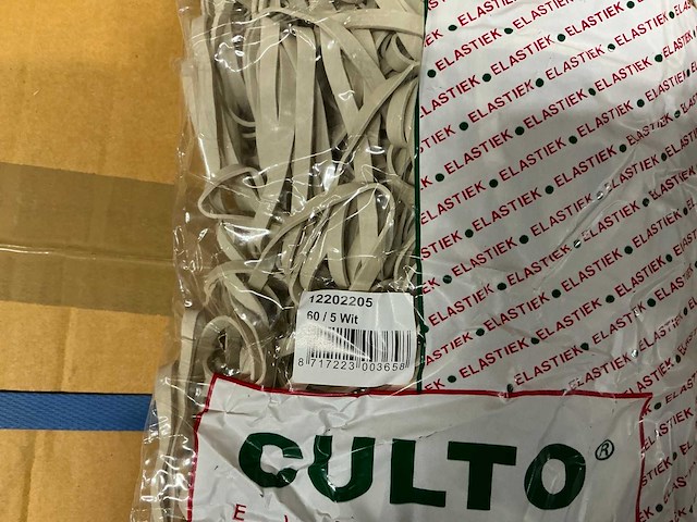 Partij culto elastieken 60/5 wit (120x) - afbeelding 3 van  4