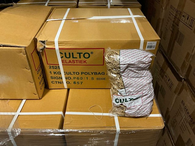 Partij culto elastieken p.60/1,5mm beige (240x) - afbeelding 1 van  5