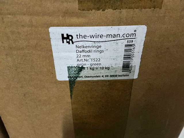 Partij daffodil rings 22mm groen 1kg per verpakking (40x) - afbeelding 4 van  4