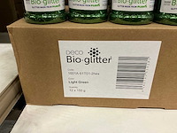 Partij deco bio-glitter light green 150g (109x) - afbeelding 3 van  3