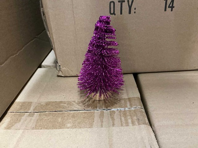 Partij decoratie kerstboompjes h12cm (1110x) - afbeelding 1 van  6