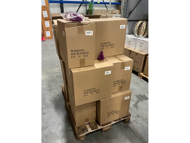 Partij decoratie kerstboompjes h12cm (1110x) - afbeelding 4 van  6