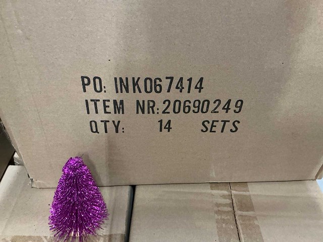 Partij decoratie kerstboompjes h12cm (1110x) - afbeelding 5 van  6