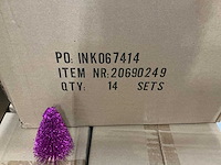 Partij decoratie kerstboompjes h12cm (1110x) - afbeelding 5 van  6
