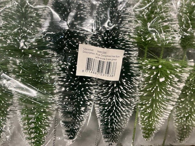 Partij decoratie kerstboompjes on stick (468x) - afbeelding 3 van  5