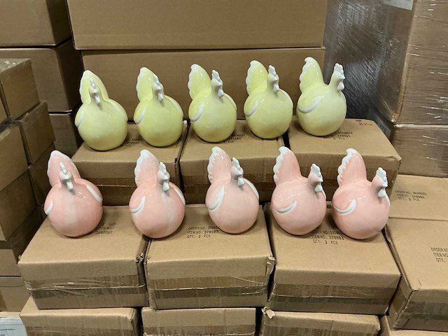 Partij decoratie kippen h15cm (85x) - afbeelding 1 van  5