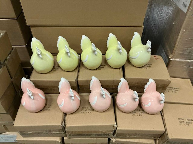 Partij decoratie kippen h15cm (85x) - afbeelding 2 van  5