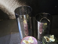 Partij decoratie o.a. waxinelichthouders, schaal & kaarsen - afbeelding 4 van  5