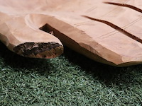 Partij decoratiemateriaal o.a. teak houten schalen (hand) & wandklok - afbeelding 8 van  8