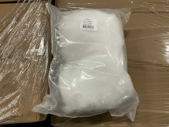 Partij decoratieve curly white 350gr per zak (24x) - afbeelding 1 van  4