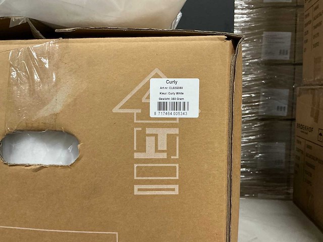 Partij decoratieve curly white 350gr per zak (24x) - afbeelding 4 van  4