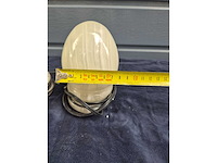 Partij decoratieve eivormige lampen, ronde onderzetters en ballen vervaardigd uit gepolijst marmer/natuursteen - afbeelding 3 van  28