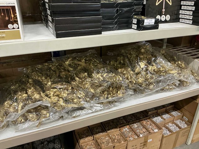 Partij decoratieve gouden takken (14 verpakkingen) - afbeelding 1 van  3