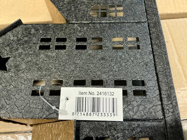 Partij decoratieve huizenrij silouhets zwart/goud (36x) - afbeelding 3 van  5